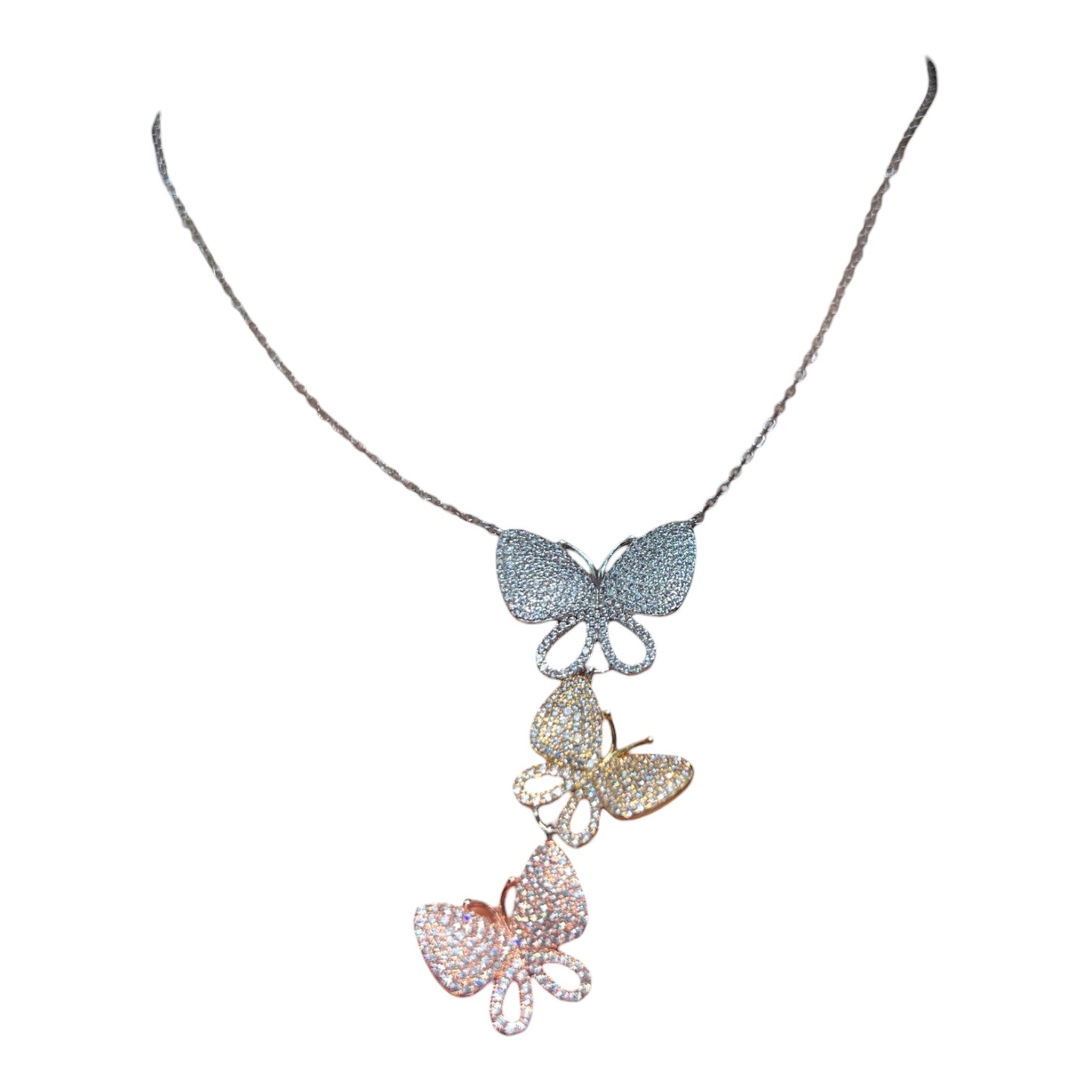 Butterfly Tri Color Pendant