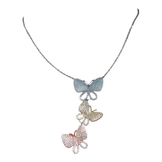 Butterfly Tri Color Pendant