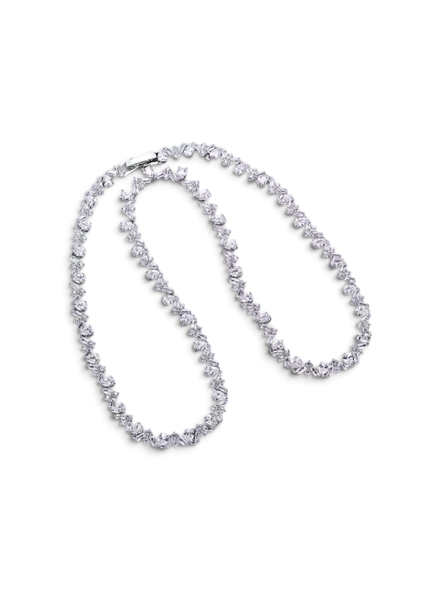 ClassicJewlz Dainty Love Tennis Necklace