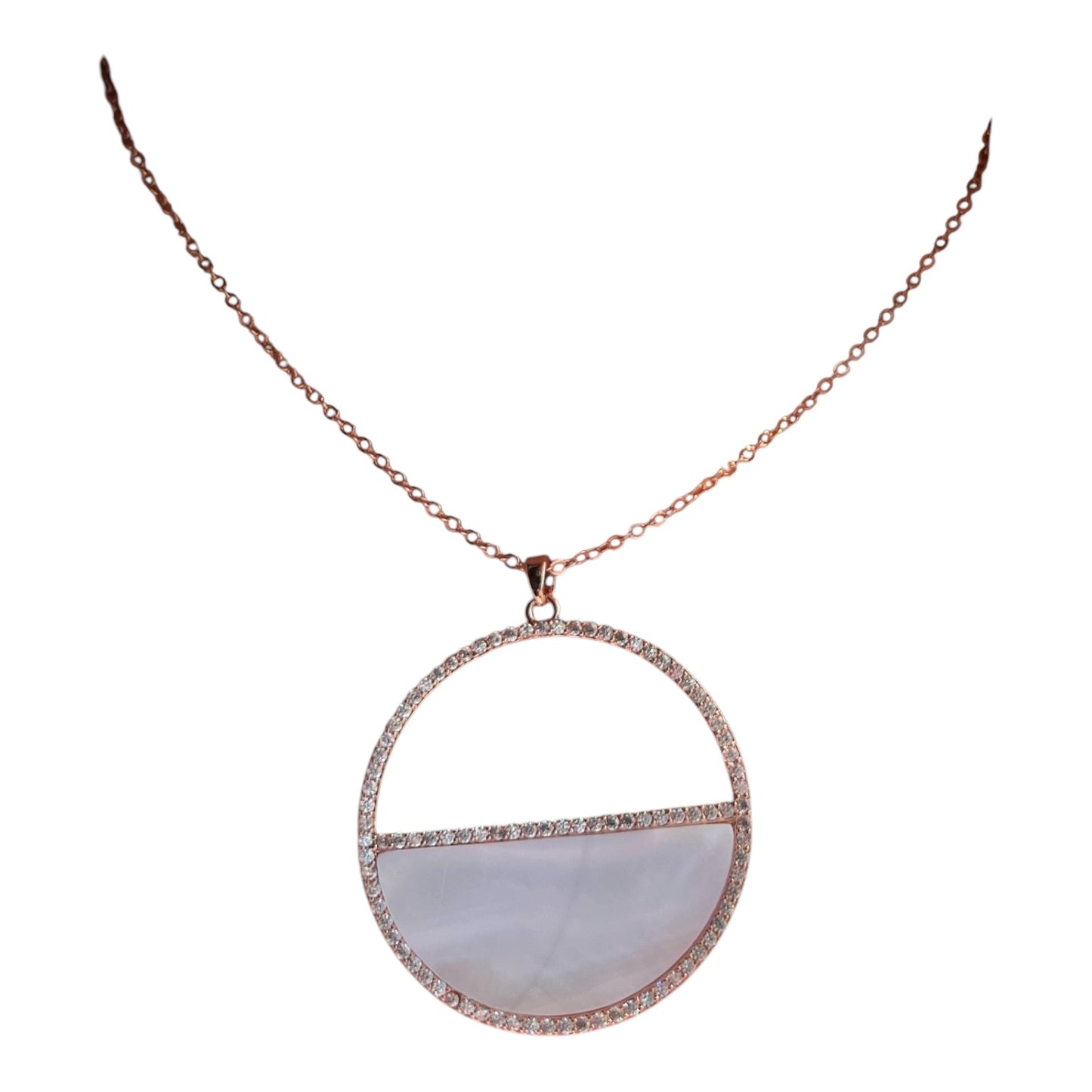 Pearl X Rose Gold Necklace