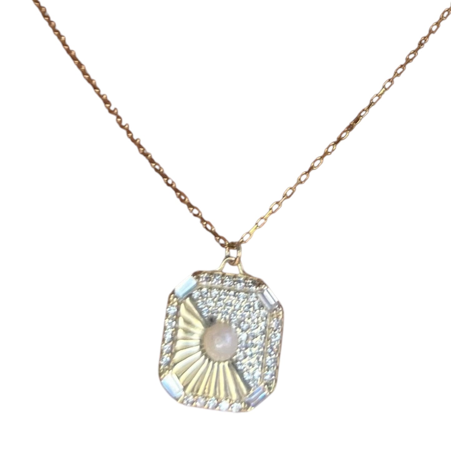 Pearl Ribbed Necklace