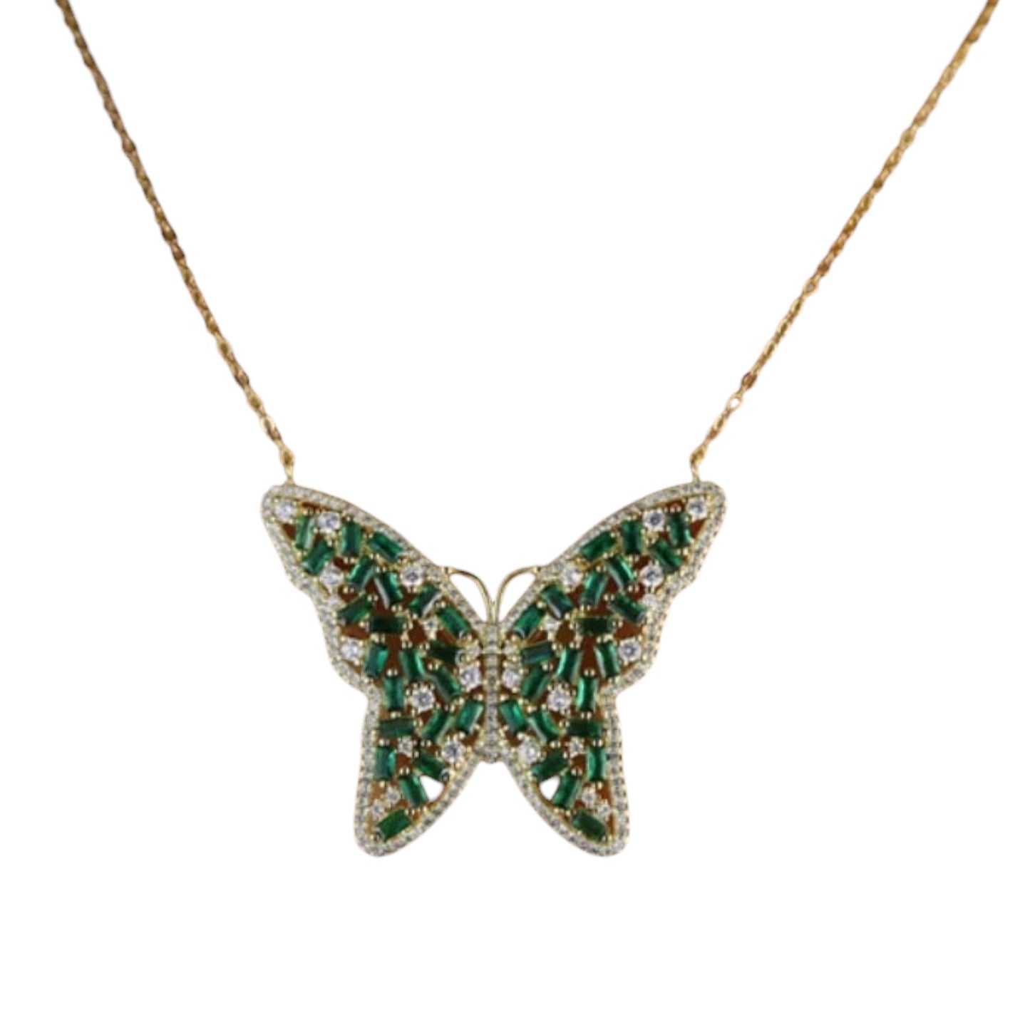 Green Butterfly Necklace
