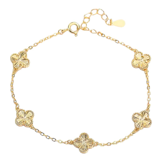All Gold Clover Bracelet