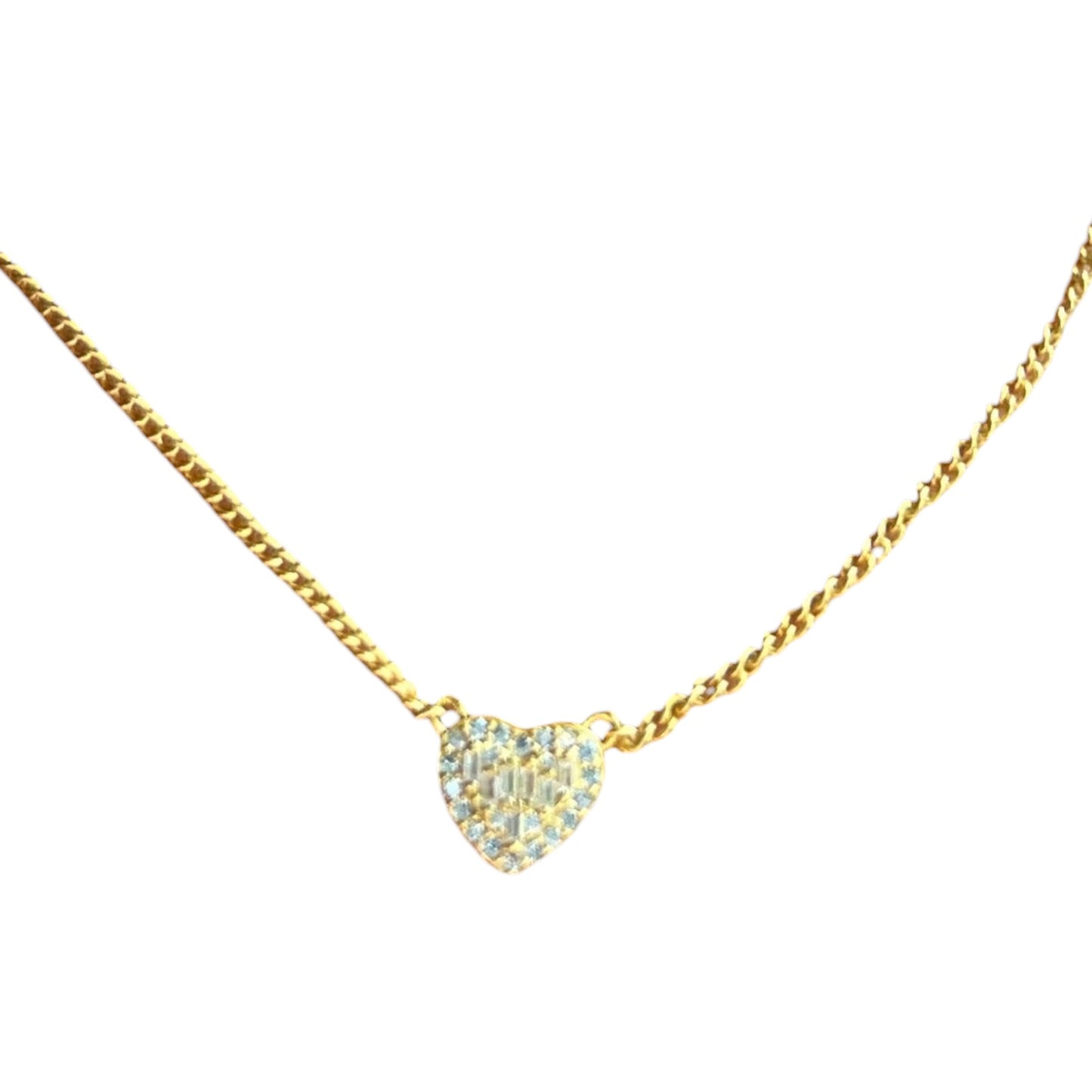 Heart Cuban Bling Necklace