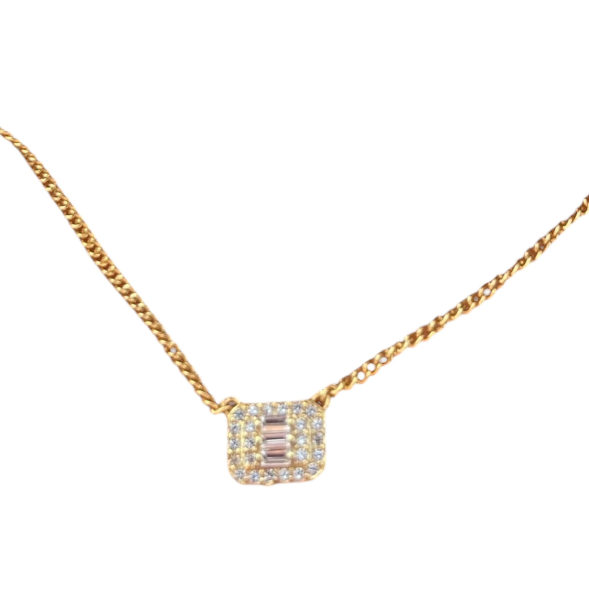Emerald Elongated Cluster Cuban Necklace