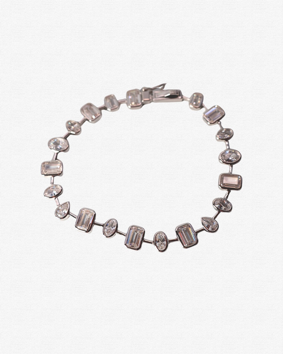 Bezel Mixed Shape Tennis Bracelet