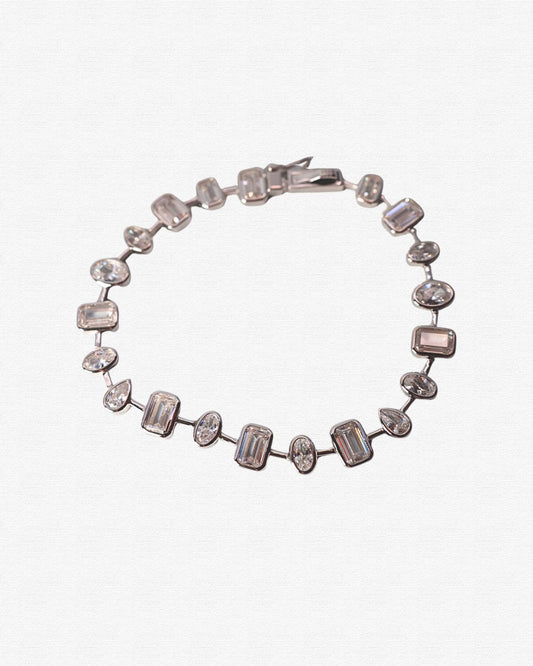 Bezel Mixed Shape Tennis Bracelet