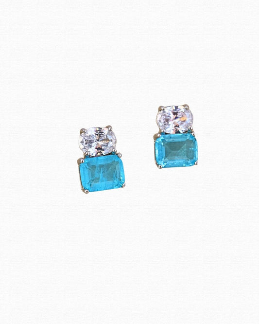 Smokey Topaz Stud Earrings (multi color)