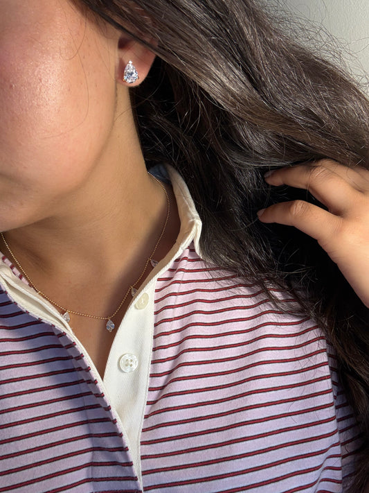 Classic Pear Stud Earrings
