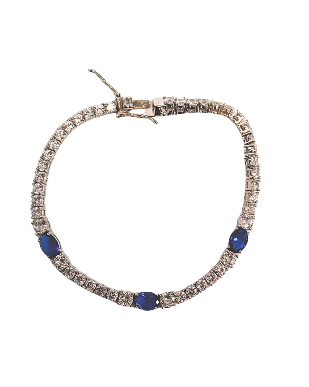 Blue sapphire Oval Tennis Bracelet