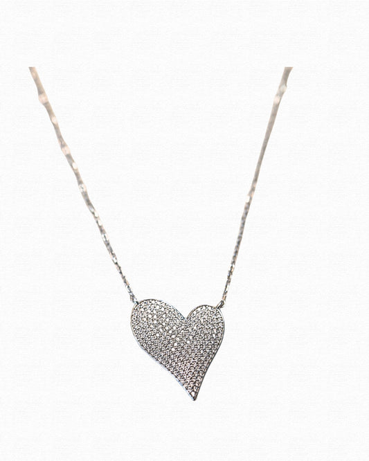 Slanted Heart Necklace