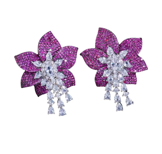 Ruby Pink Mesmerizing Earrings