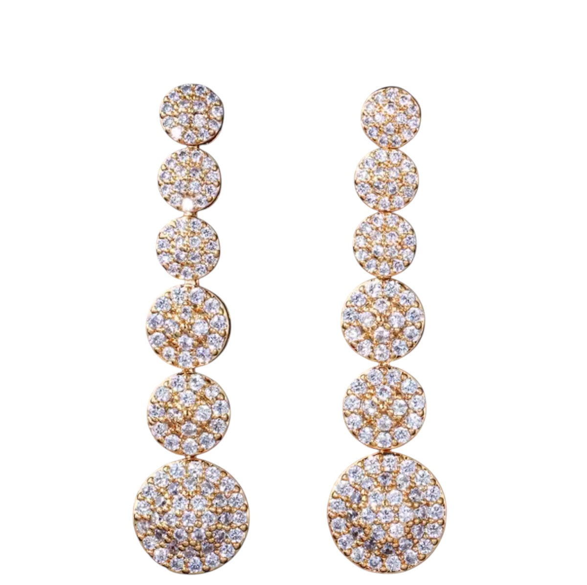 Rose gold Round Drop Earrings