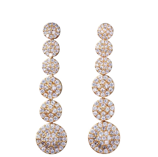 Rose gold Round Drop Earrings