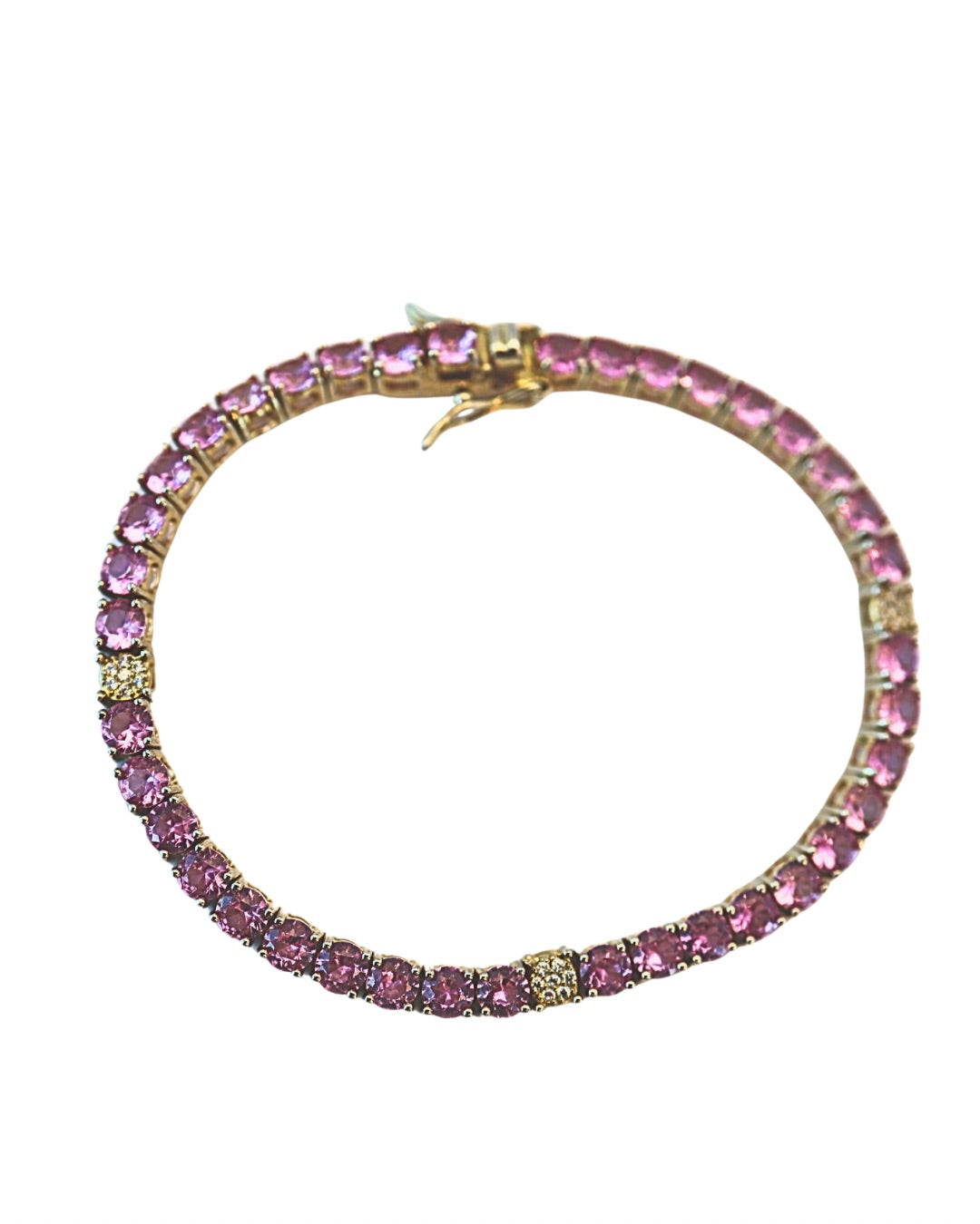 Pink Sapphire Tennis Bracelet