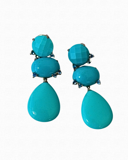 Turquoise Romantic Blue Earrings