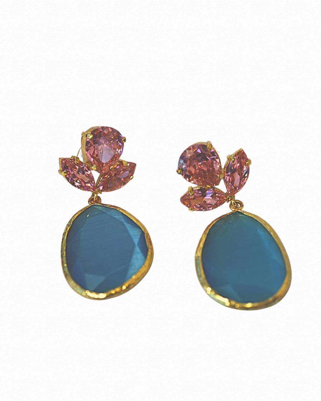 Pink Petaled Earrings