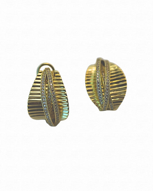 Golden Twist Hoop Earrings
