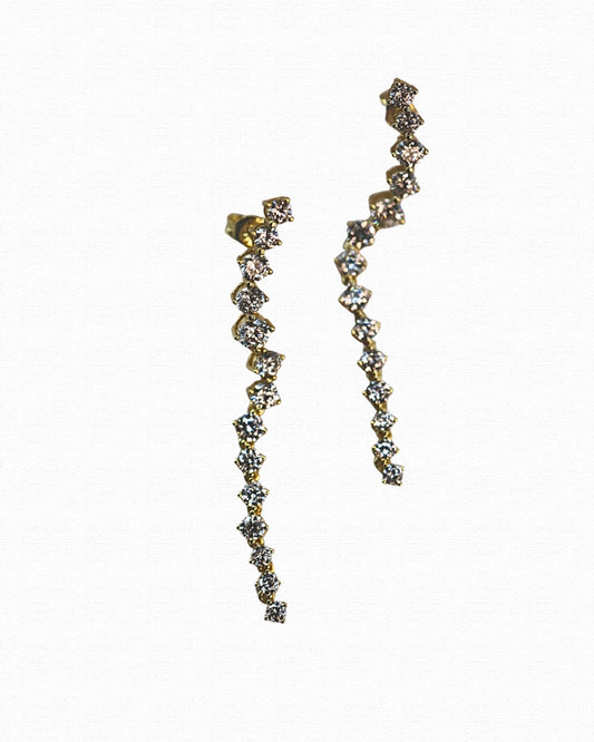Crawler Silver Grace Drop Earrings