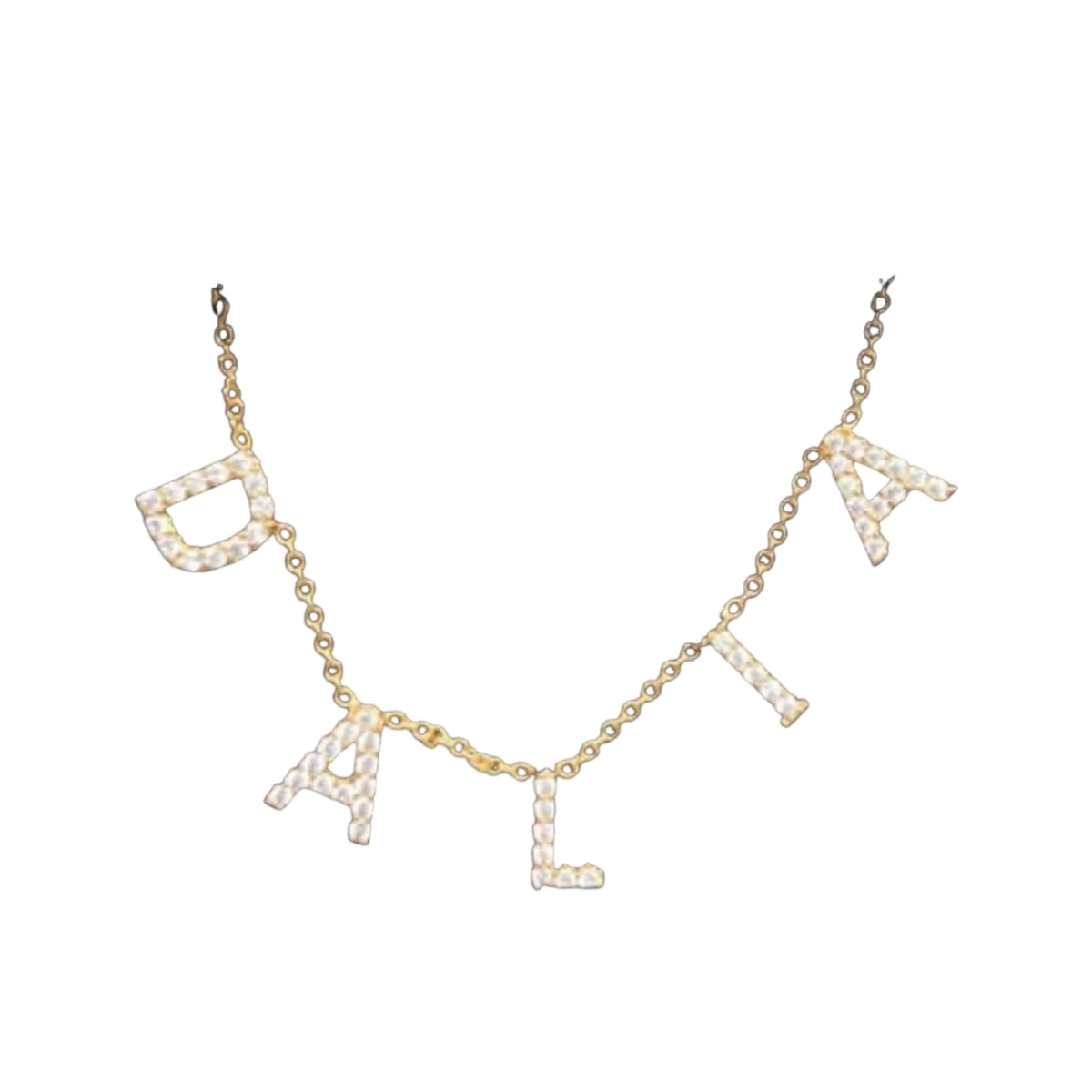 Cz letter Name Necklace