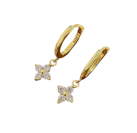 Flower Hoop Earrings