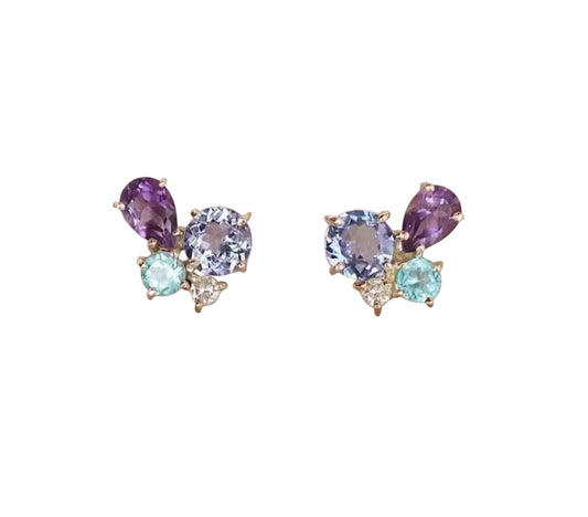 Blue Sea Stud Earrings