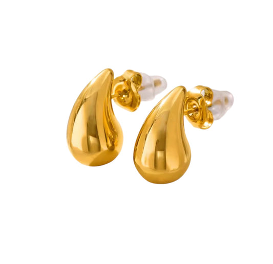 Mini Chunk Gold Earrings