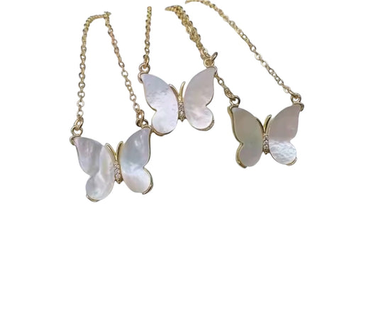 Pearl Butterfly Necklace