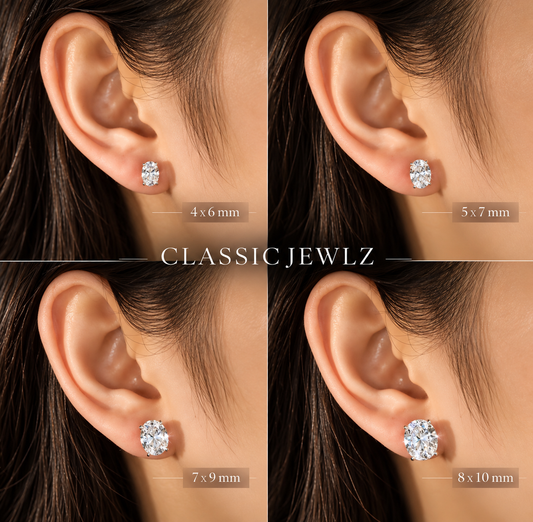 Classic Oval Stud Earrings