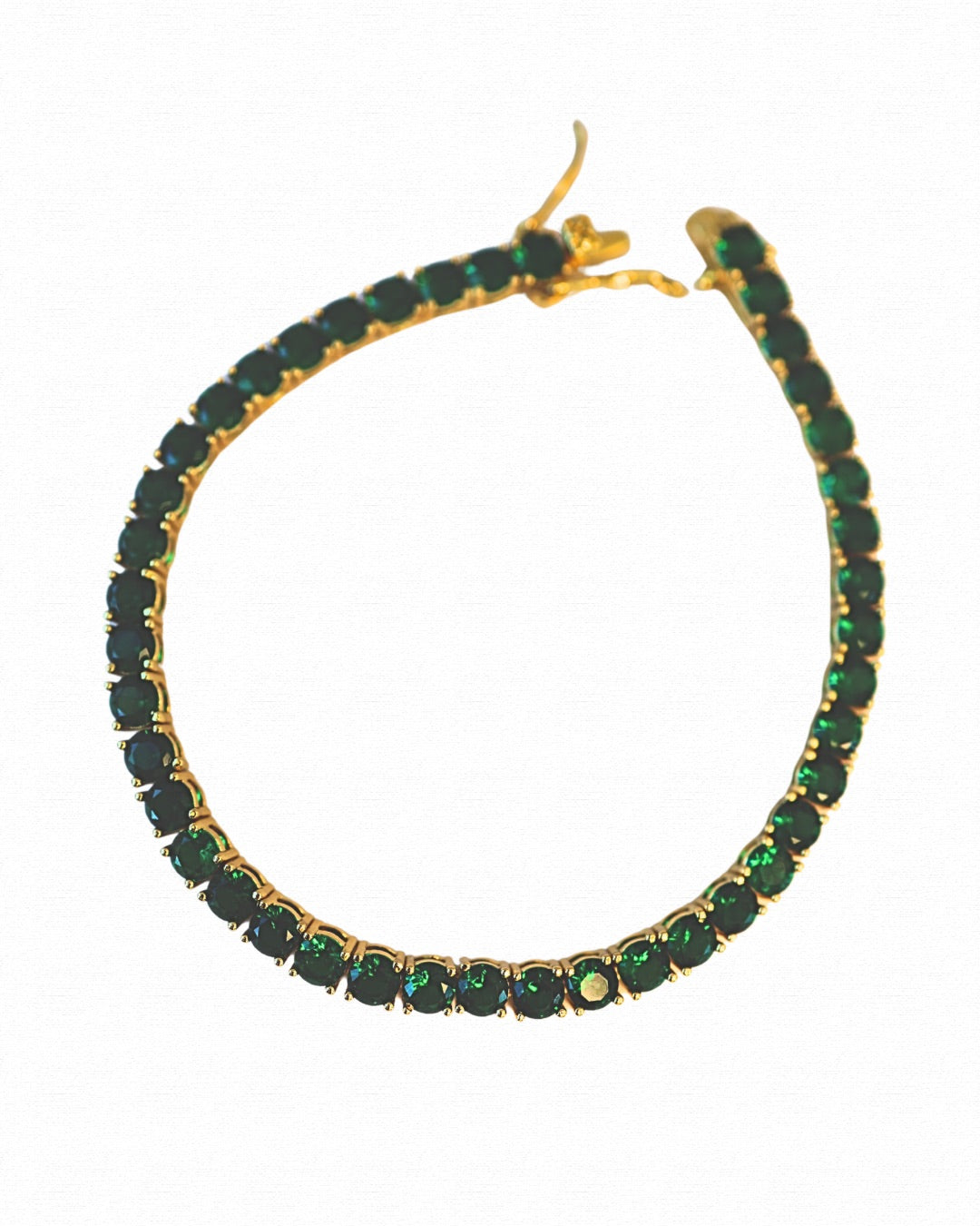 Green Tennis Bracelet