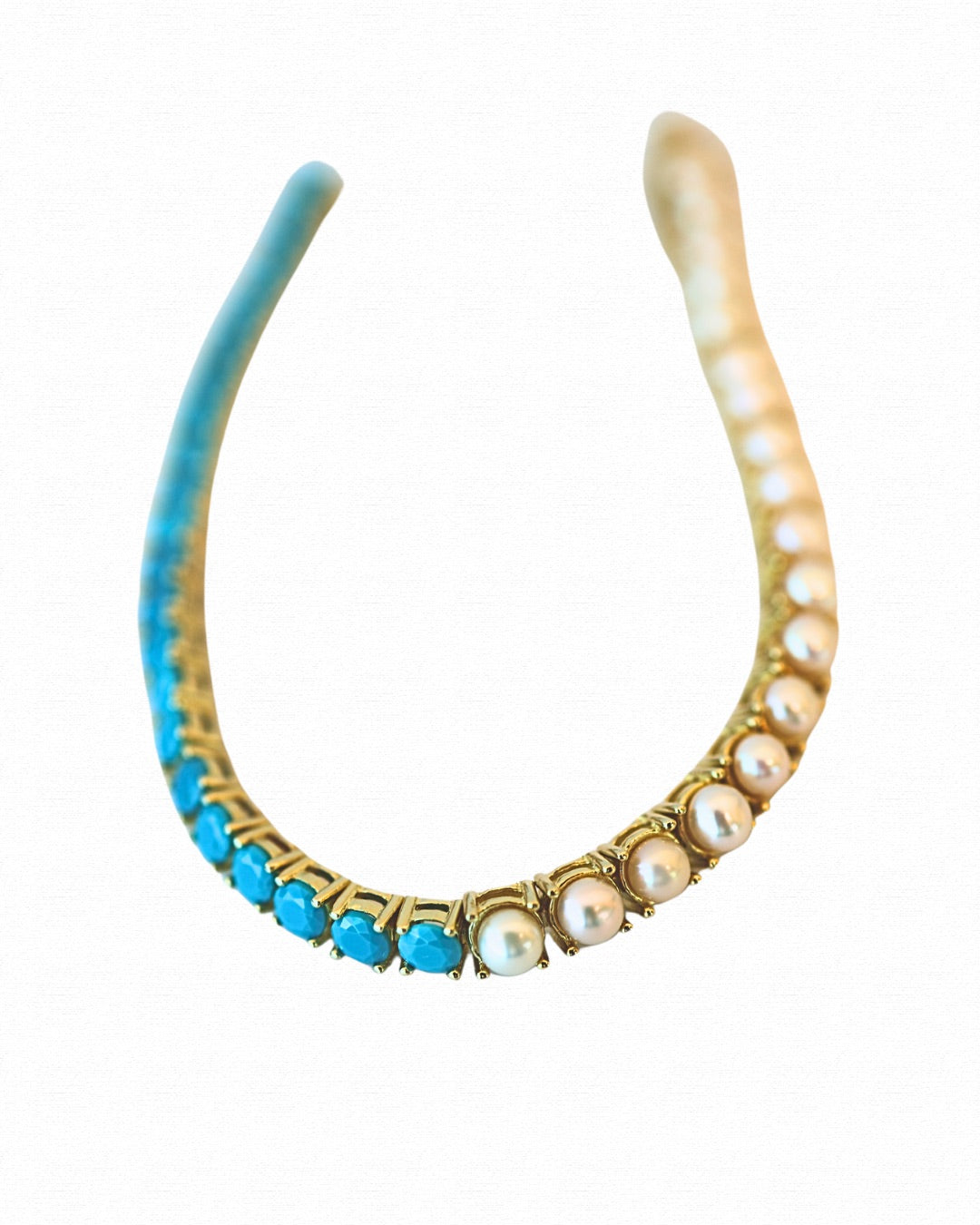 Turquoise x Pearl Tennis Bracelet