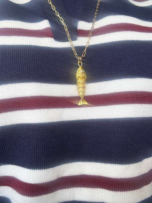Mini Gold Fish Necklace