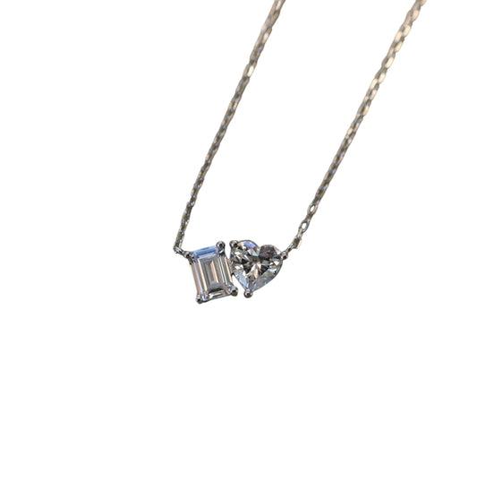 Toi & Moi Heart Shaped Necklace