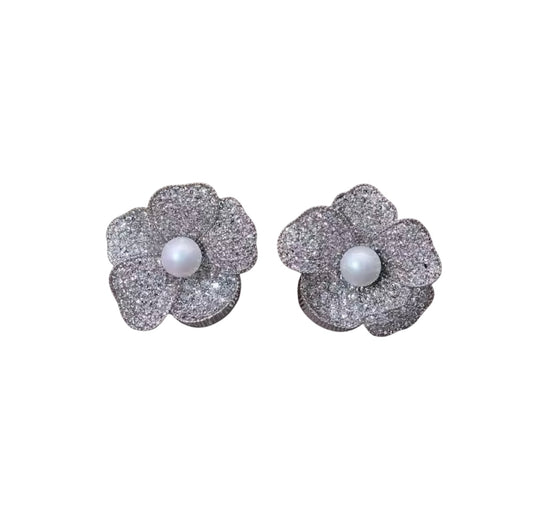 Flower Pearlie Earrings