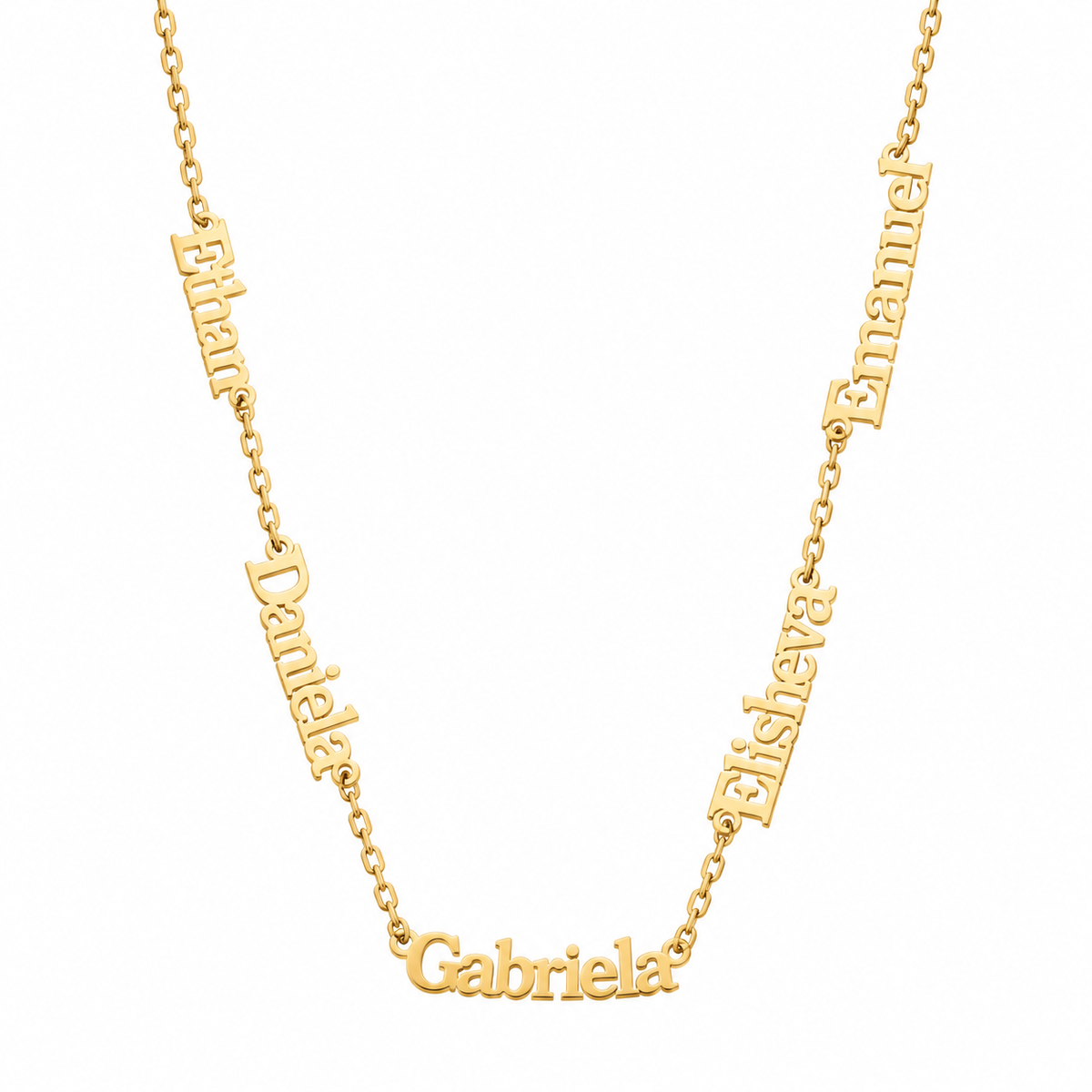 925 Children name necklace (Paperclip chain)
