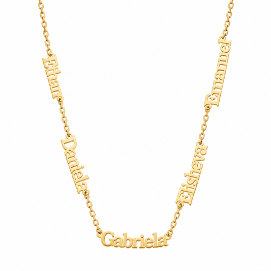 925 Children name necklace (Paperclip chain)