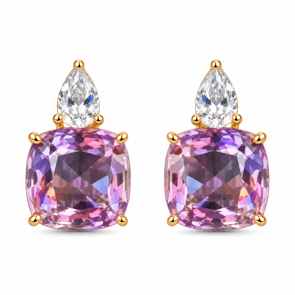 Amethyst Squared Earrings