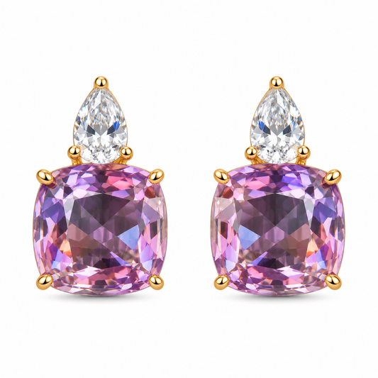 Amethyst Squared Earrings