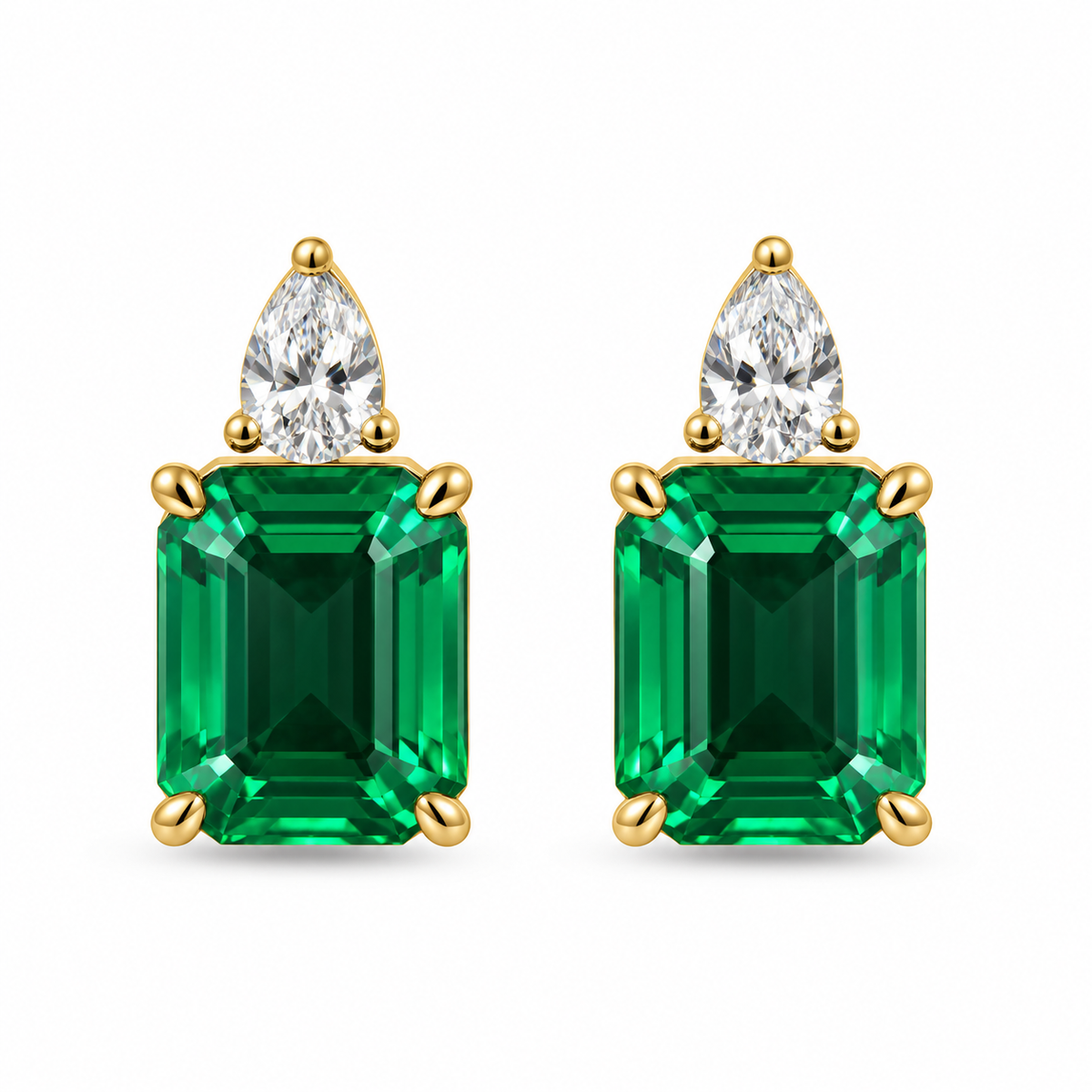 Green Amethyst Hanging Earrings