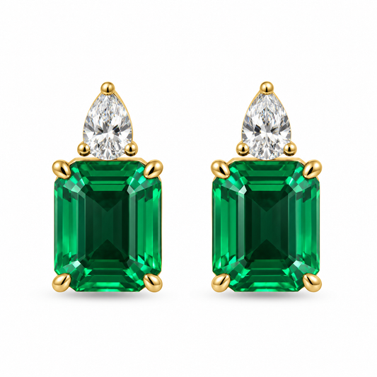 Green Amethyst Hanging Earrings