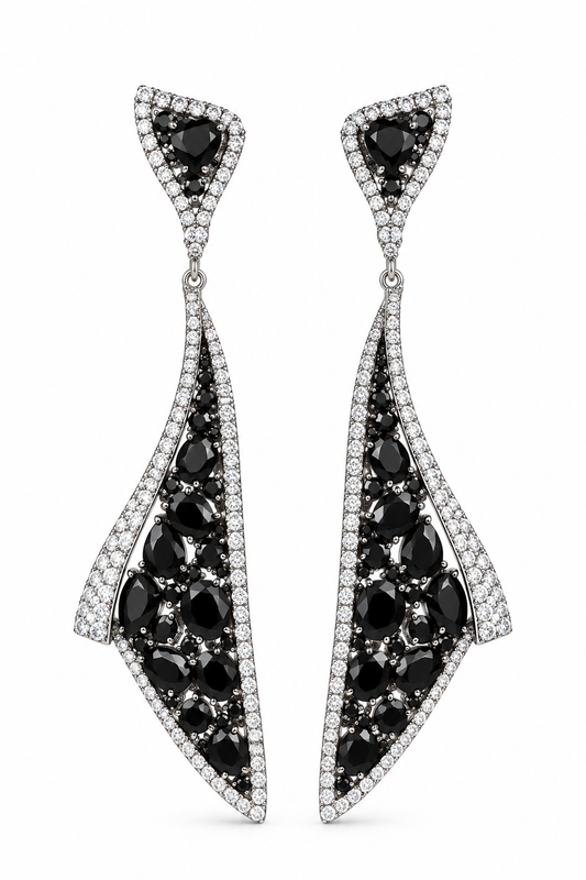 Black X White Cocktail Earrings