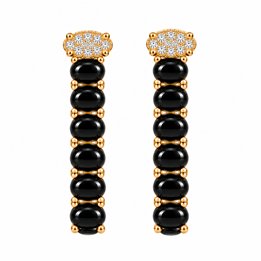 Black Onyx Drop Earrings