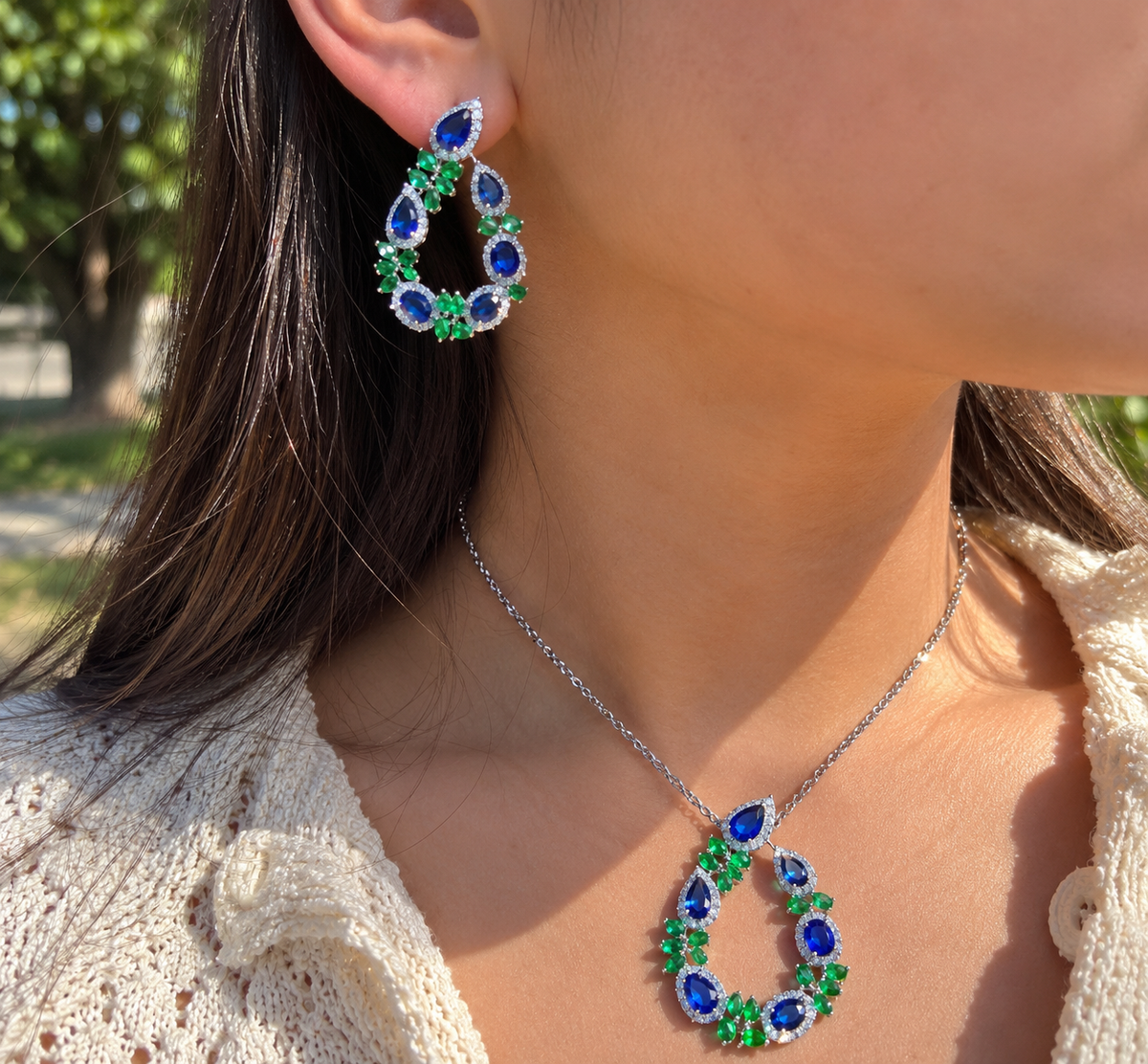 Blue n Green Necklace