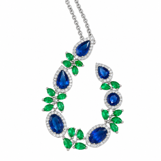 Blue n Green Necklace