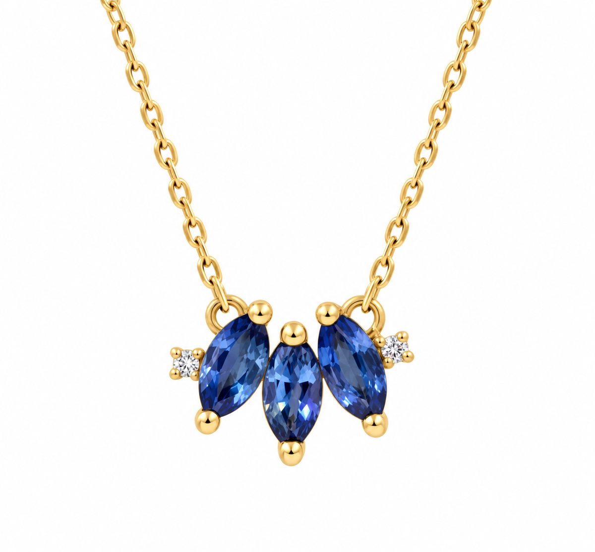 Blue Sapphire Dainty Necklace