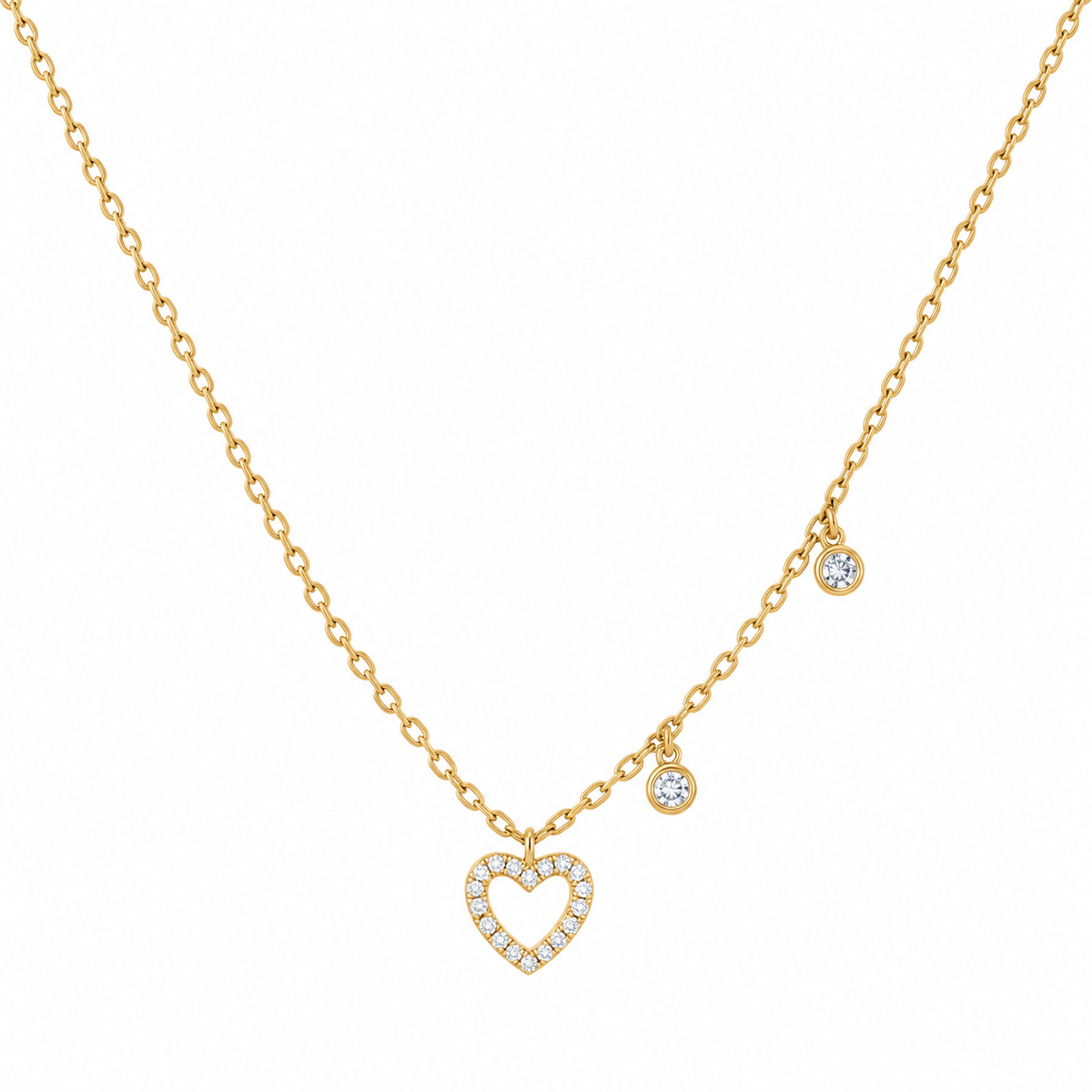 Soft Heart Charm Necklace