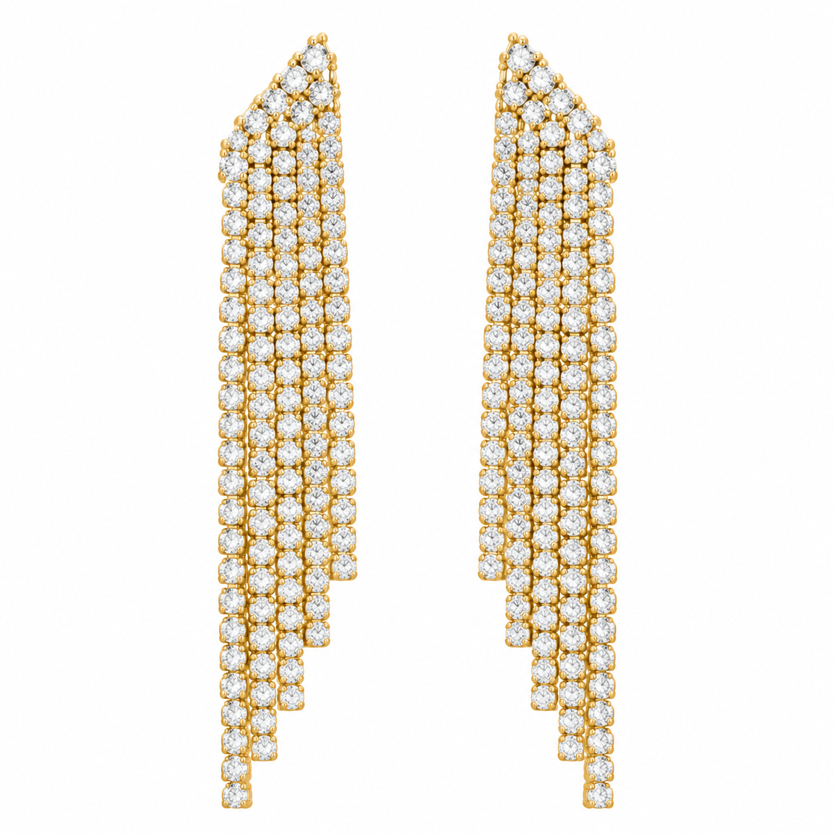 Crystal Cascade Drape Earrings