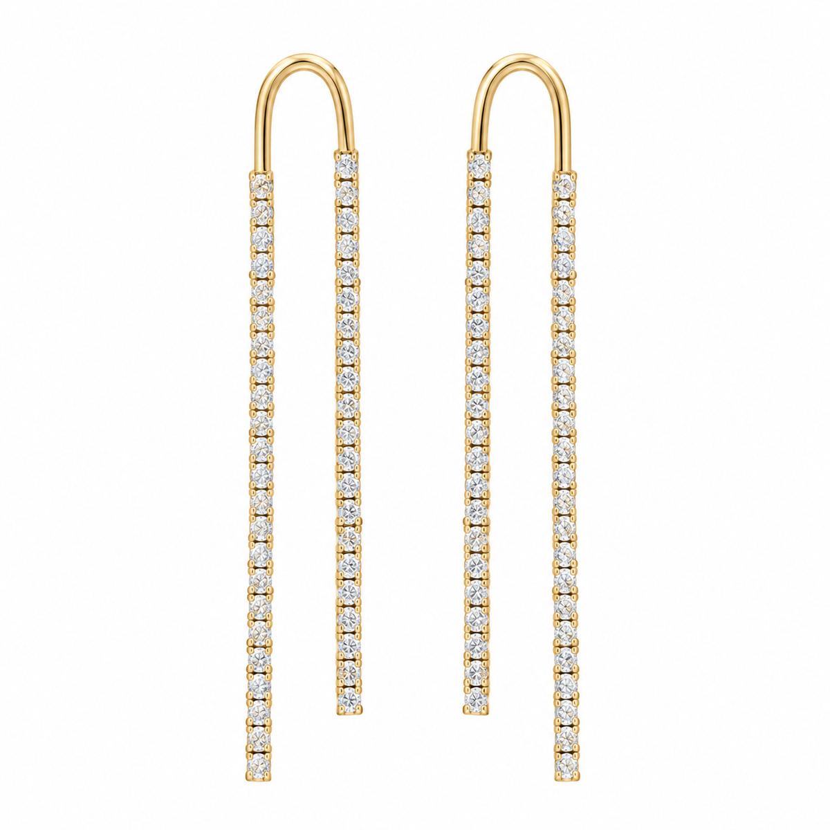Layered Tennis Earrings