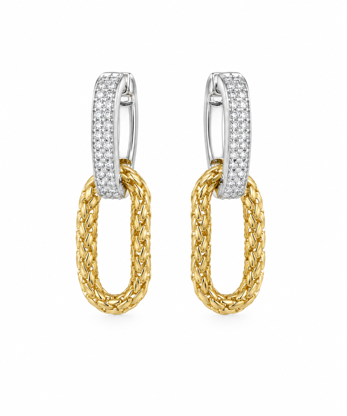 Two Toned Hoop Earrings