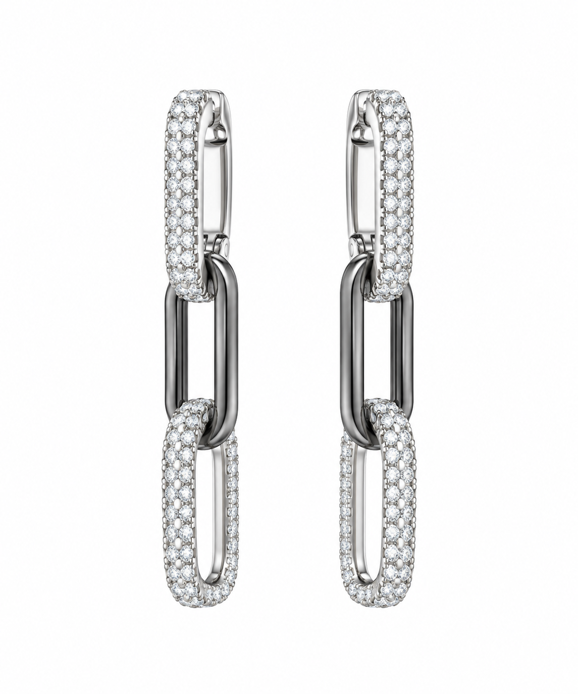 Hanging Chain CZ Earrings